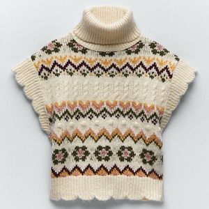 BNWT Zara jacquard knit sweater vest